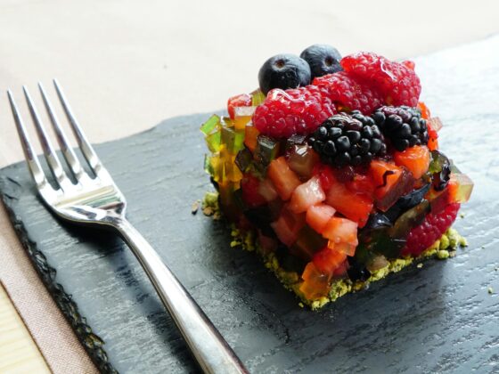 Decadent Desserts: Fruit Tart on a plate
