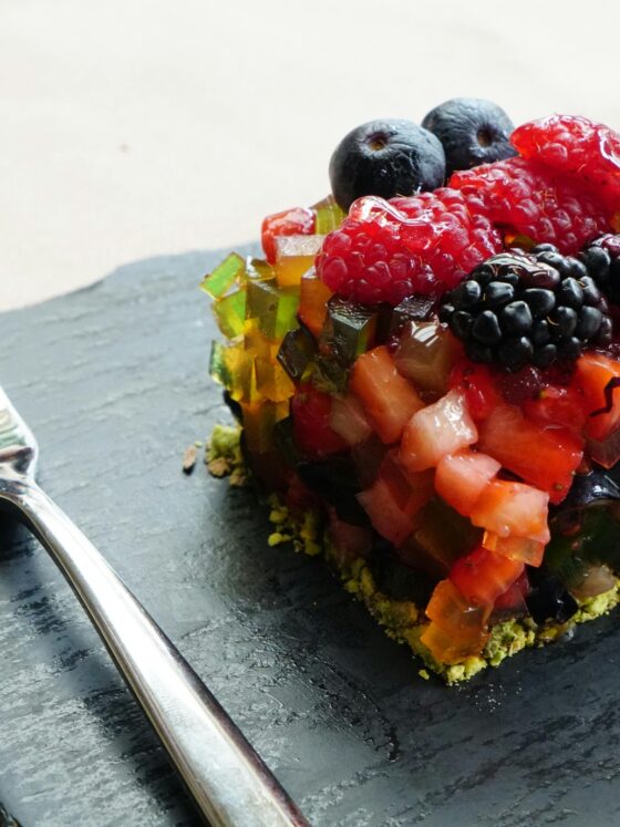 Decadent Desserts: Fruit Tart on a plate