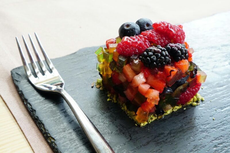 Decadent Desserts: Fruit Tart on a plate