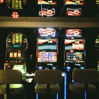 Gamified Casinos: Three chairs in front of three slot machines