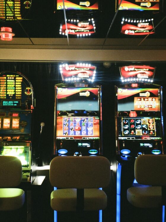 Gamified Casinos: Three chairs in front of three slot machines