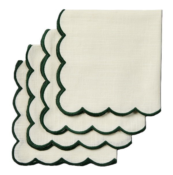 Holiday Ready: CANVAS Holiday Homecoming Collection Square Cloth Napkins, 16-in, 4-pk