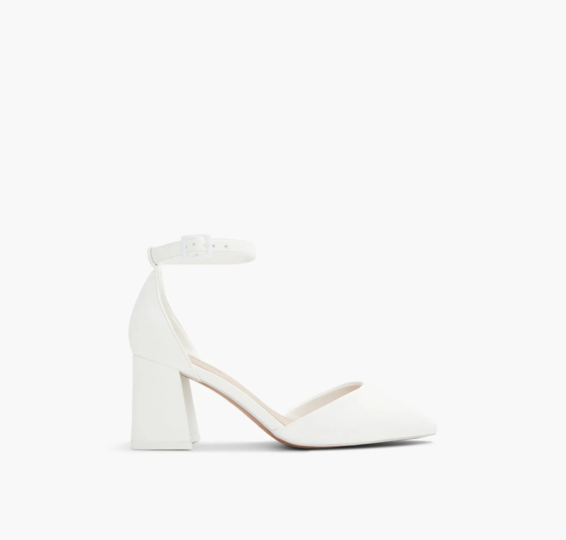 bridal shoes, white block heels, Call it spring