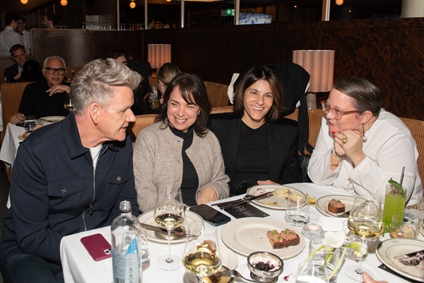 Linny's: Gordon Ramsay chatting with a table of guests