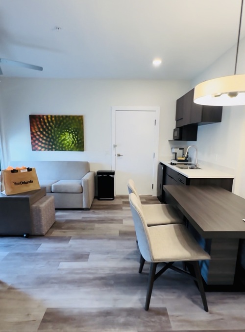 The Terraces at The Grove Resort: Living area and kitchenette