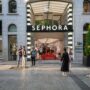 2026 Sephora Spring Savings Event: The iconic Sephora flagship store entrance on the Champs-Elysees, Paris, France, with people entering and exiting.
