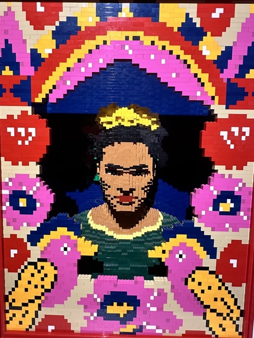Art of the Brick: Frida Kahlo painting made out of LEGO