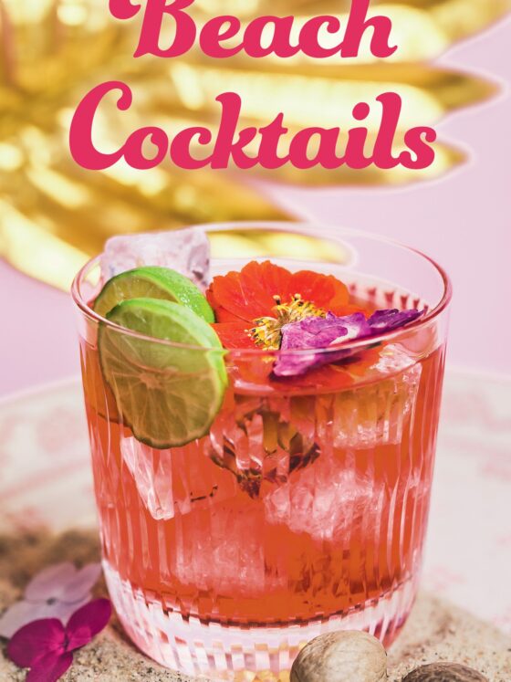 Beach Cocktails: Recipe Book Cover Art