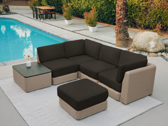 Outdoor Sofa: Outdoor sectional by a pool