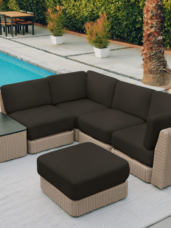 Outdoor Sofa: Outdoor sectional by a pool