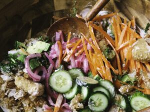 Thai Hom Mali Rice: Crispy Rice Bang Bang Chicken Bowl Recipe