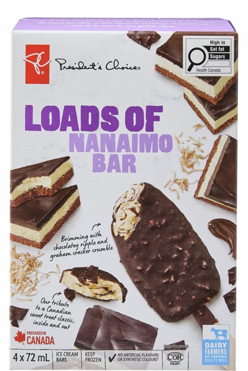 Favourite Canadian Brands: PC Loads of Nanaimo Bar Ice Cream Bars in box