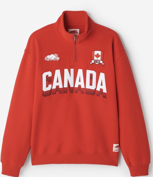Favourite Canadian Brands: Roots Canada Red Quarter Zip Sweatshirt