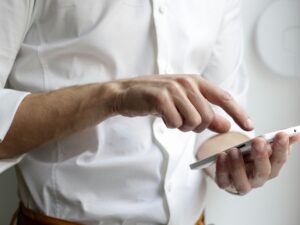 Trusted App: Man on a smart phone