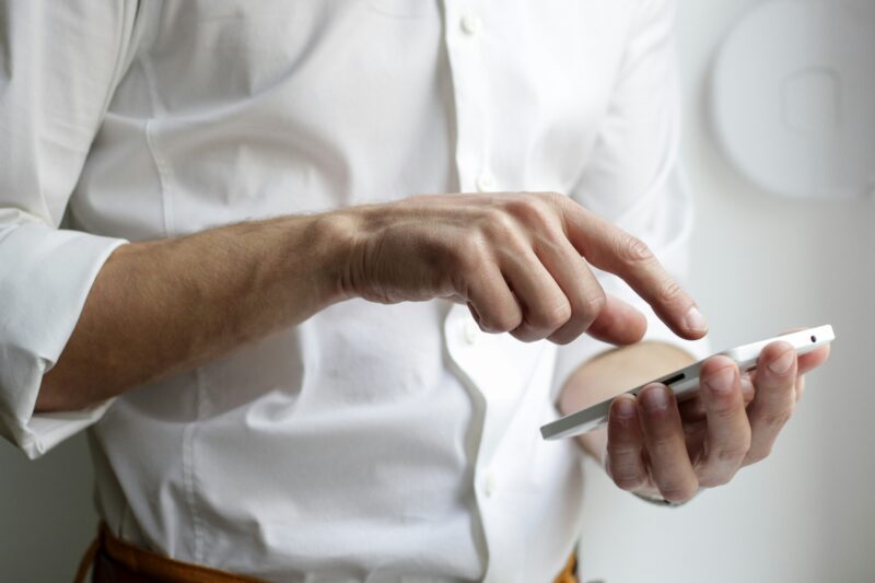 Trusted App: Man on a smart phone