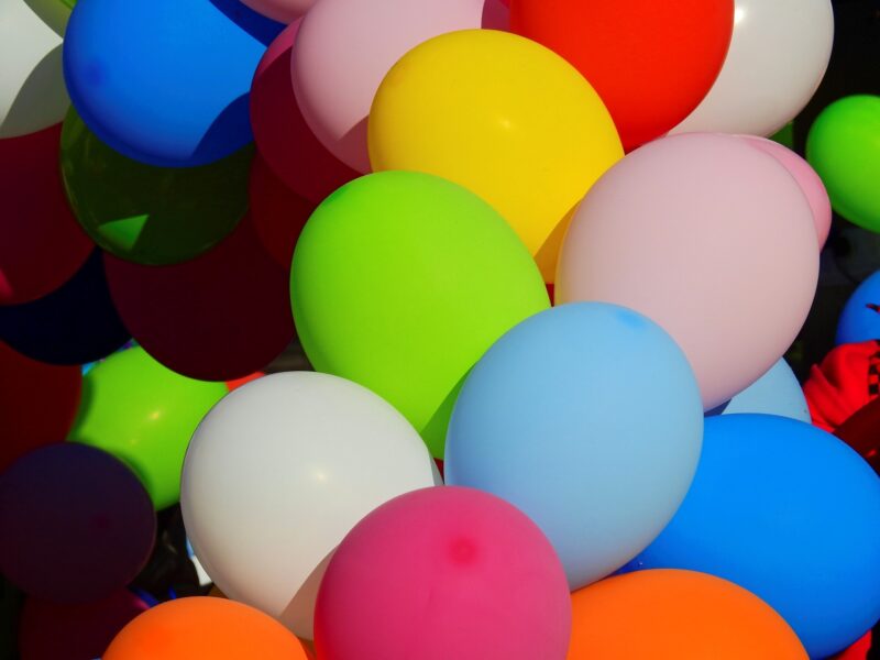 Balloon Supplier: A full shot of colourful party balloons