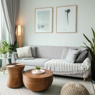 Guide to a Cleaner Home: Cozy living room shot with sofa and coffee tables