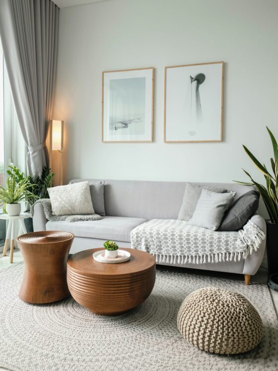 Guide to a Cleaner Home: Cozy living room shot with sofa and coffee tables