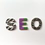 SEO Strategy: SEO spelled out in artistic blocks