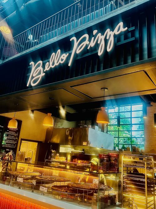 Waterworks Food Hall: Exterior of Bello Pizza