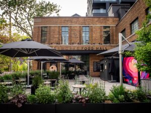 Waterworks Food Hall: Exterior of Food Hall including Patio