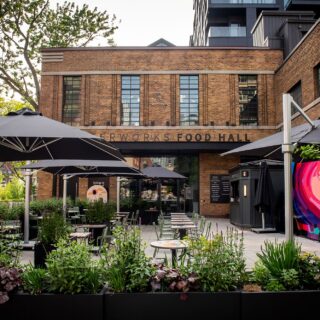 Waterworks Food Hall: Exterior of Food Hall including Patio