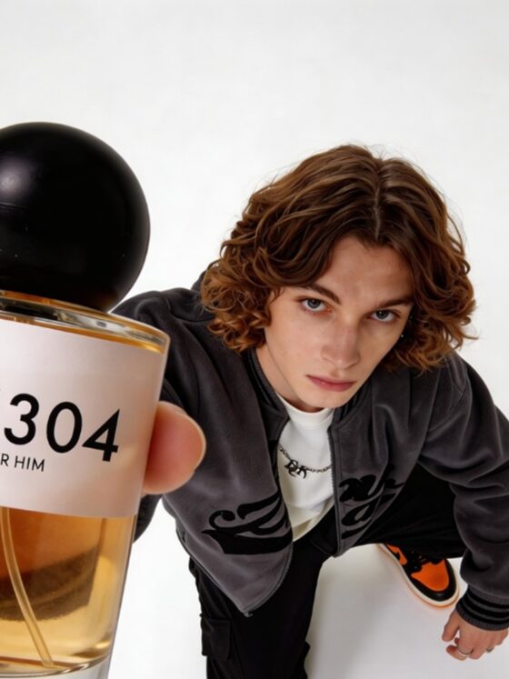 Perfume Dupes: Man with long hair holding a bottle of divain. 1304