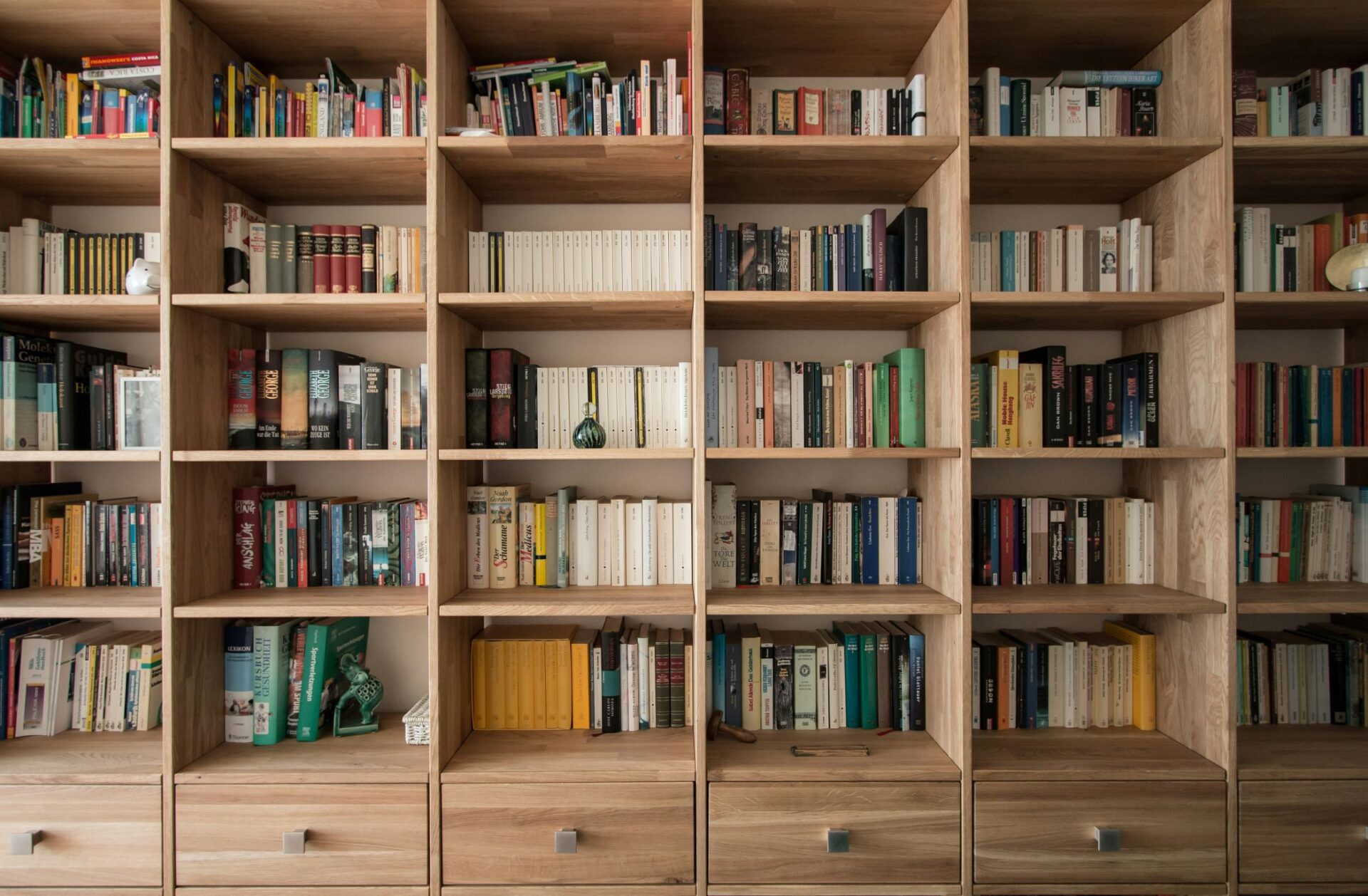 Best Books of the Year: Large set of wooden bookshelves