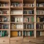 Best Books of the Year: Large set of wooden bookshelves