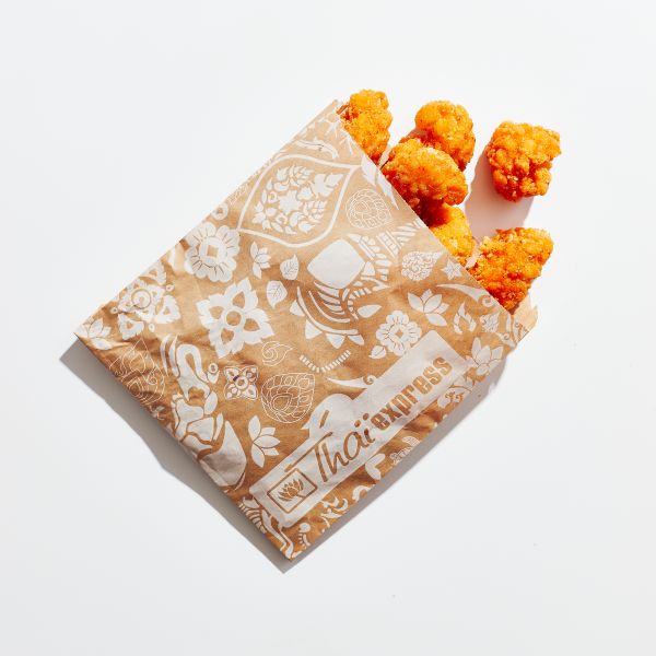Calamari: spiced PopBok bites in a paper bag